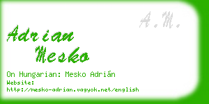 adrian mesko business card
